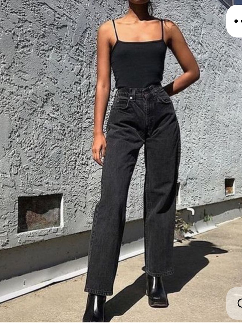 Topshop Moto Waist Wide Leg Crop Jeans Washed Black 32W waist 32